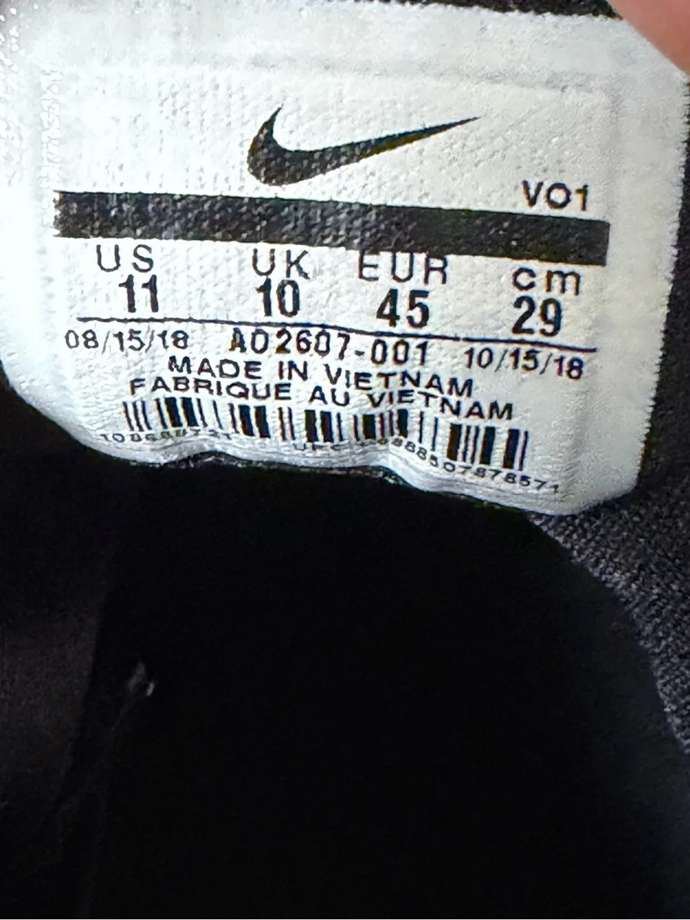 NIKE PG3 Paul George Black Basketball Shoes Men's Size 11